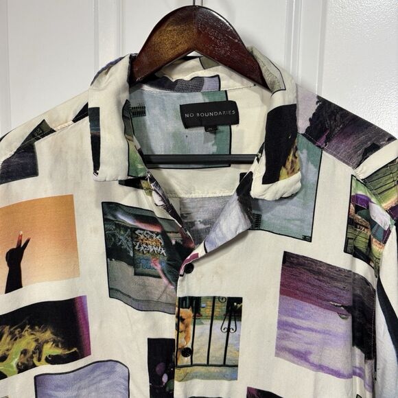 No Boundaries Graphic Shirt Mens 3XL Photo Print Summer Streetwear Y2K Vibe - Picture 2 of 8